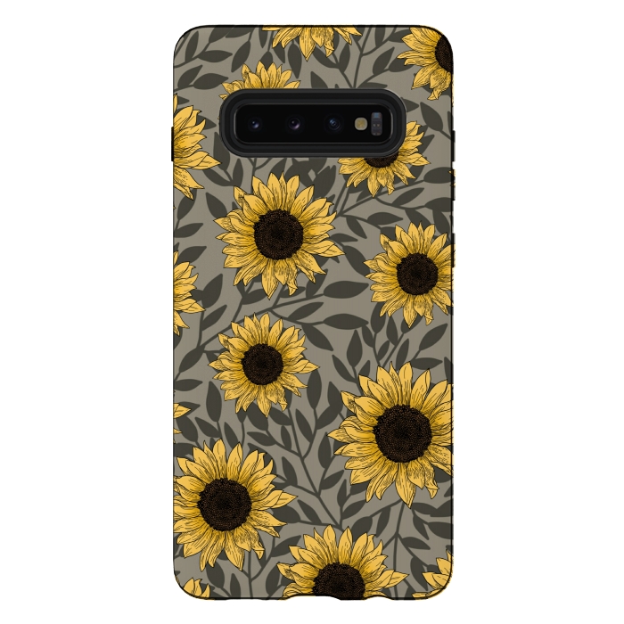 Galaxy S10 plus StrongFit Sunflowers. by Jms