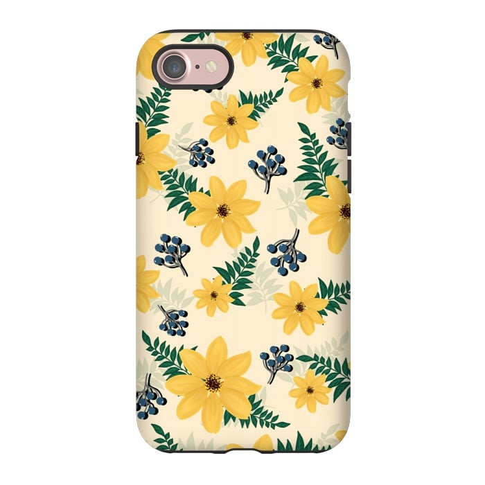 iPhone 7 StrongFit Yellow flowers pattern by Jms