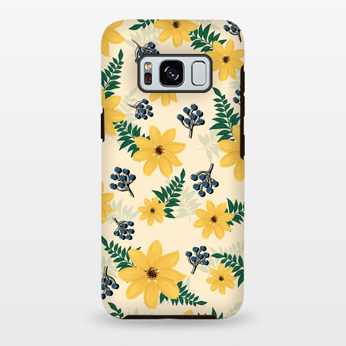 Galaxy S8 plus StrongFit Yellow flowers pattern by Jms