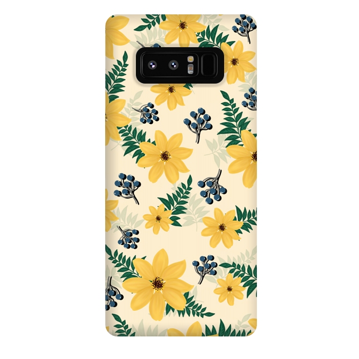 Galaxy Note 8 StrongFit Yellow flowers pattern by Jms