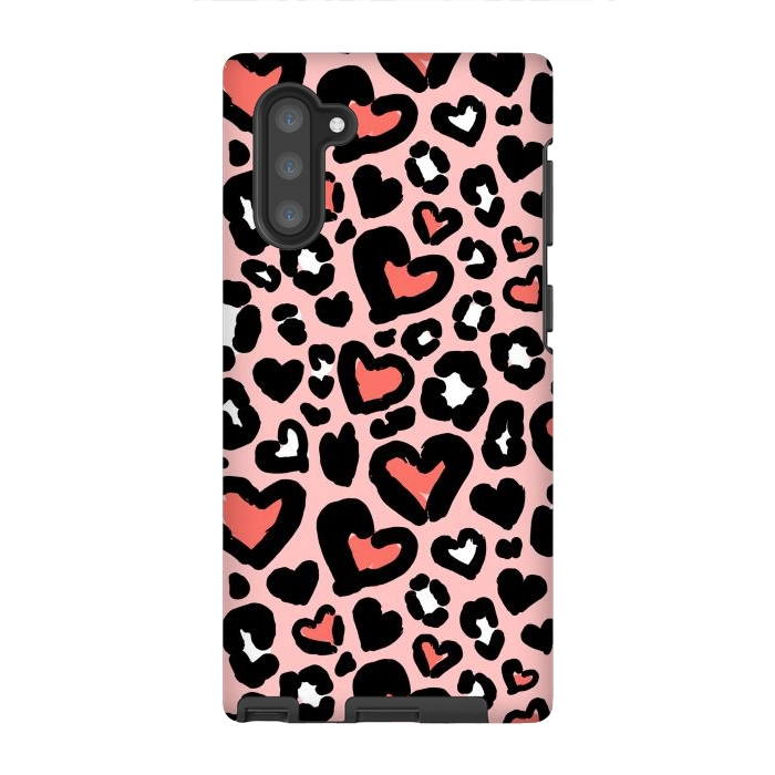 Galaxy Note 10 StrongFit Love leopard by Laura Grant