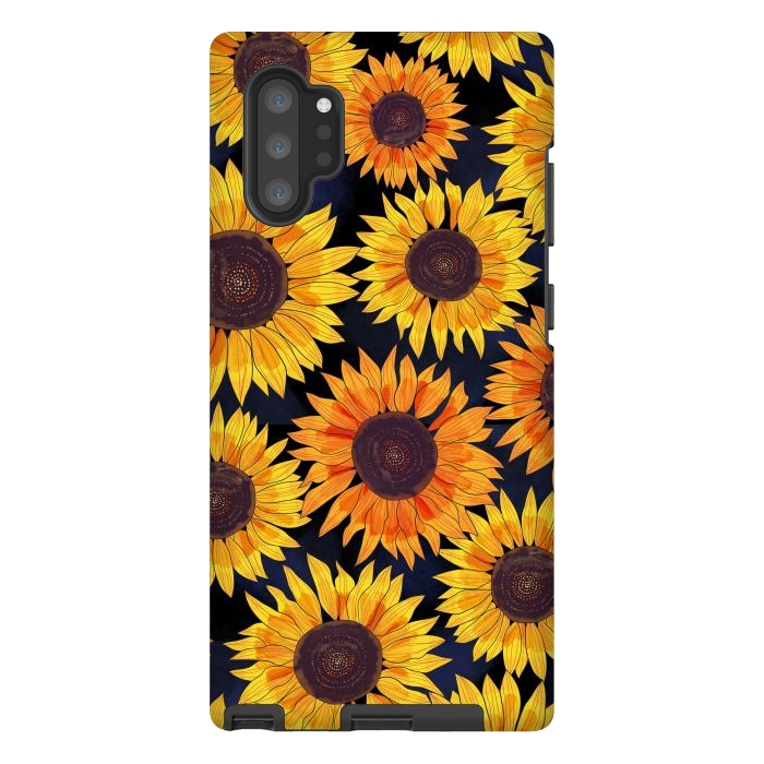 Galaxy Note 10 plus StrongFit Sunflowers 2 by Laura Grant