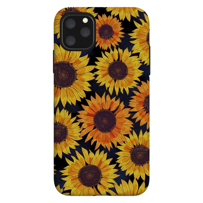iPhone 11 Pro Max StrongFit Sunflowers 2 by Laura Grant