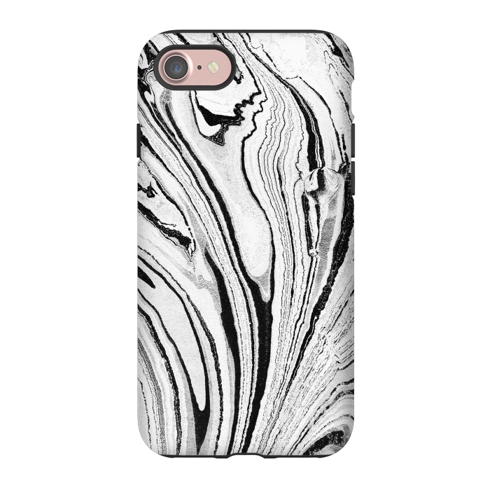 iPhone 7 StrongFit Minimal painted marble stripes by Oana 