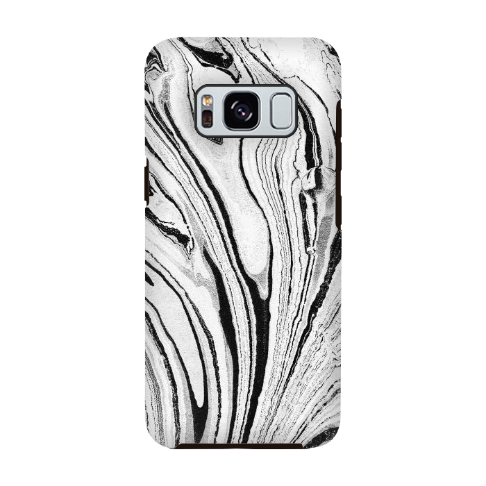 Galaxy S8 StrongFit Minimal painted marble stripes by Oana 
