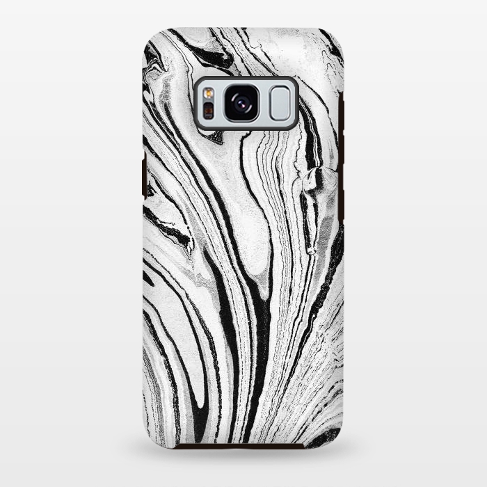 Galaxy S8 plus StrongFit Minimal painted marble stripes by Oana 