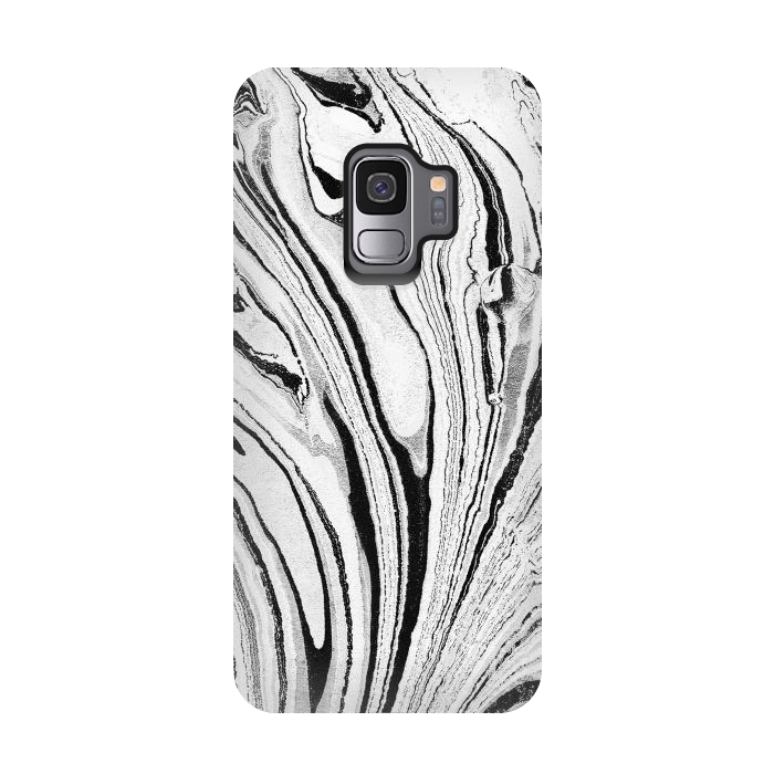 Galaxy S9 StrongFit Minimal painted marble stripes by Oana 