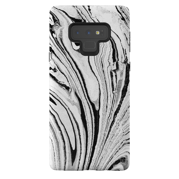 Galaxy Note 9 StrongFit Minimal painted marble stripes by Oana 