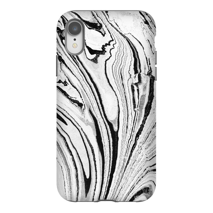 iPhone Xr StrongFit Minimal painted marble stripes by Oana 