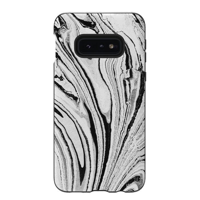 Galaxy S10e StrongFit Minimal painted marble stripes by Oana 