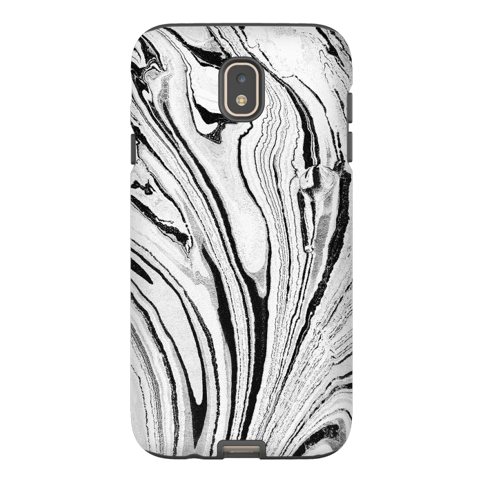 Galaxy J7 StrongFit Minimal painted marble stripes by Oana 