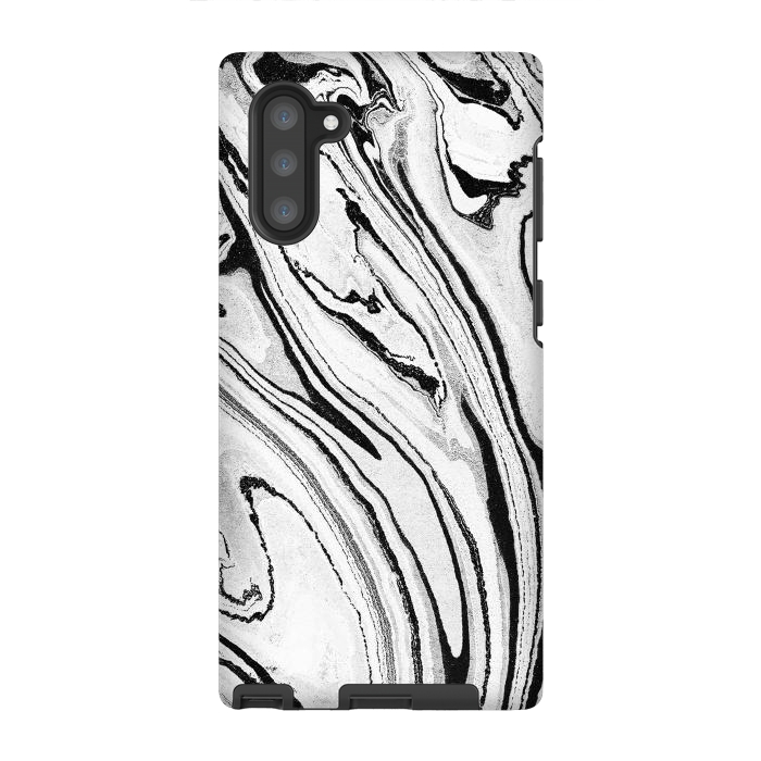 Galaxy Note 10 StrongFit Minimal painted marble stripes by Oana 