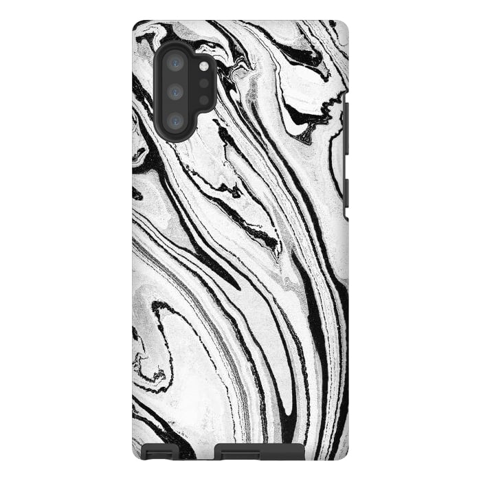 Galaxy Note 10 plus StrongFit Minimal painted marble stripes by Oana 