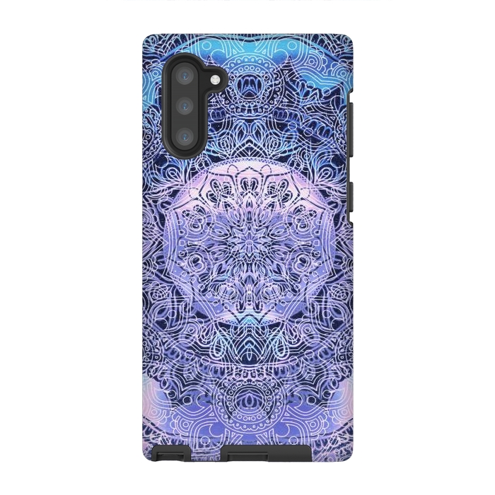 Galaxy Note 10 StrongFit Blue purple gradient mandala by Oana 