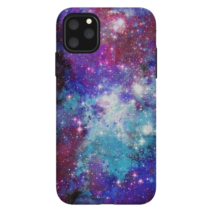 iPhone 11 Pro Max StrongFit Purple violet starry galaxy by Oana 