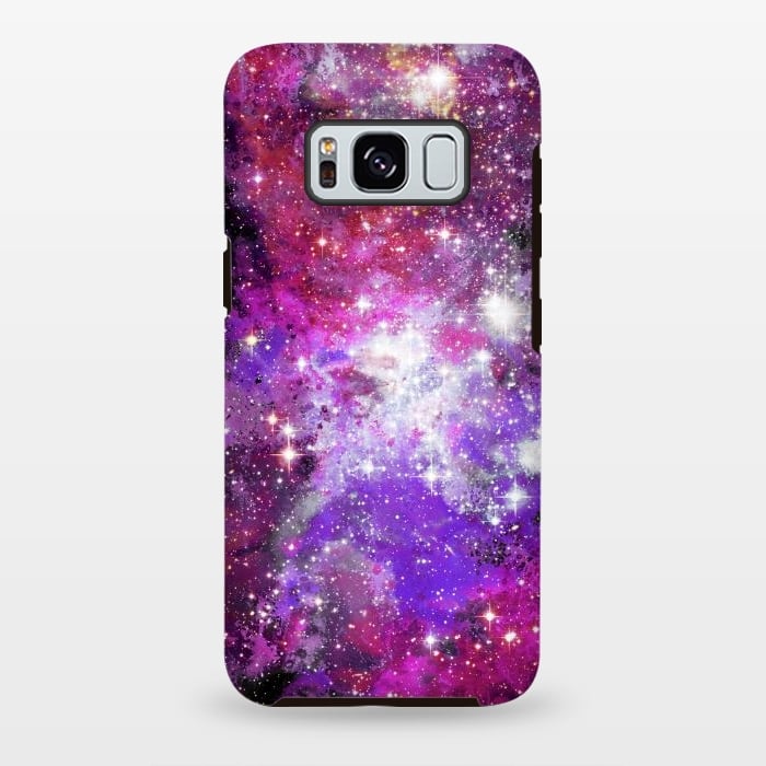 Galaxy S8 plus StrongFit Purple violet starry galaxy by Oana 