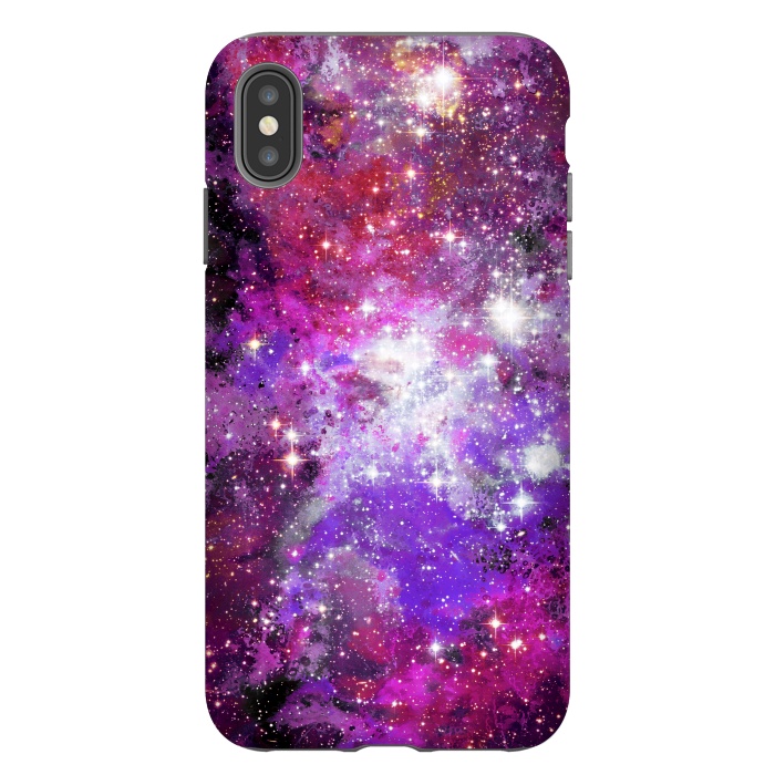 iPhone Xs Max StrongFit Purple violet starry galaxy by Oana 