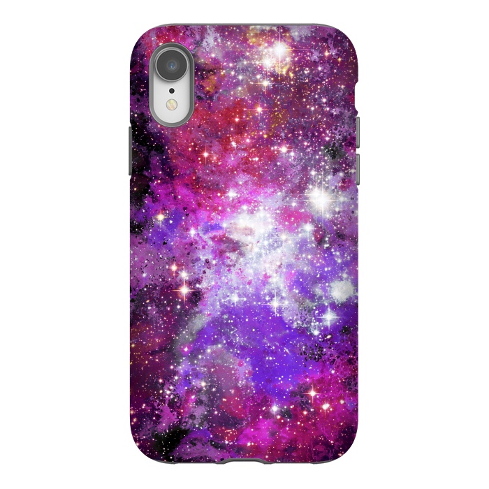 iPhone Xr StrongFit Purple violet starry galaxy by Oana 