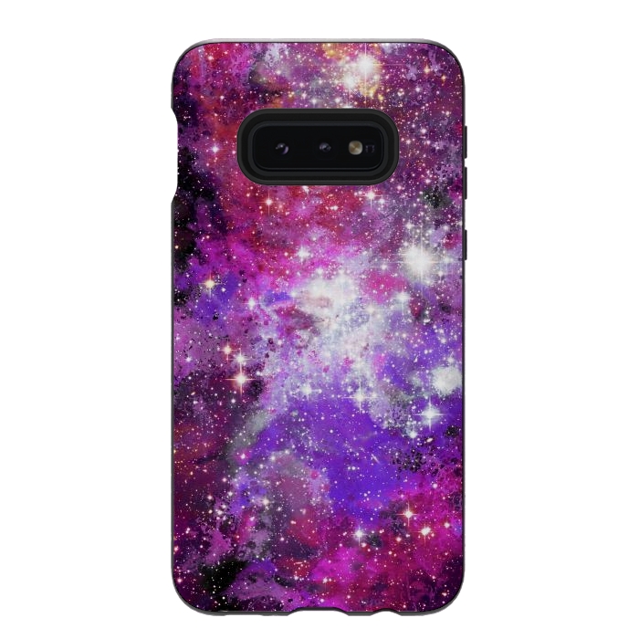 Galaxy S10e StrongFit Purple violet starry galaxy by Oana 