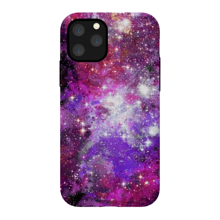 iPhone 11 Pro StrongFit Purple violet starry galaxy by Oana 