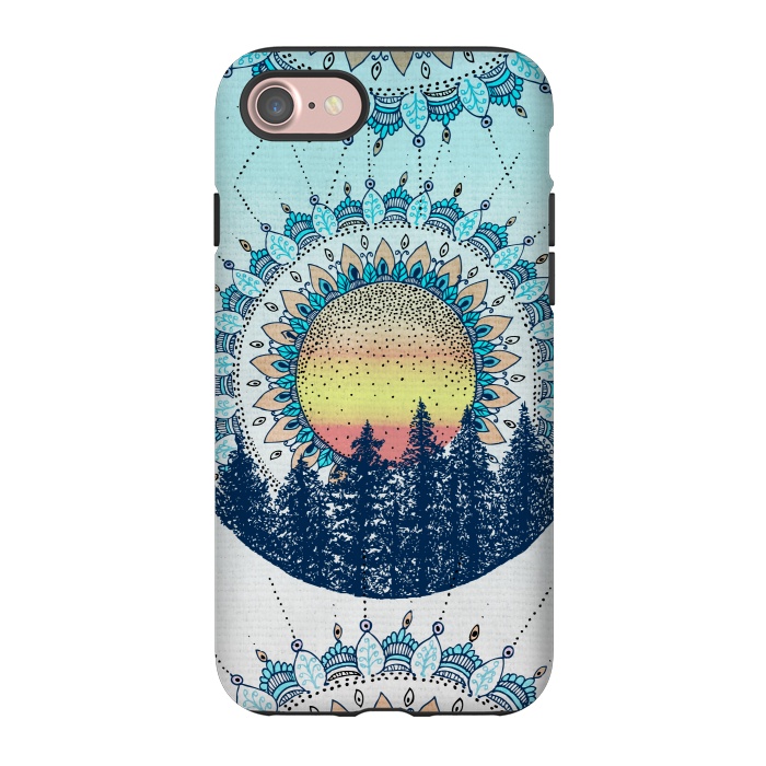 iPhone 7 StrongFit Sunrise Mandala Forest by Rose Halsey