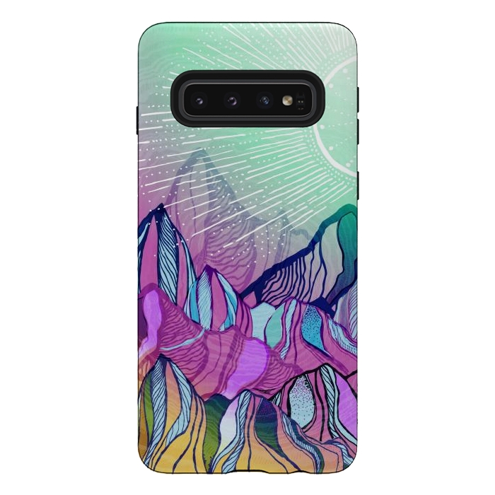 Galaxy S10 StrongFit Mountain Moods by Rose Halsey