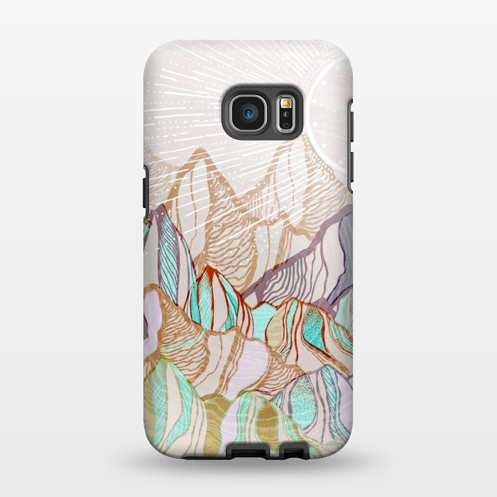 Galaxy S7 EDGE StrongFit Mountain Tops by Rose Halsey