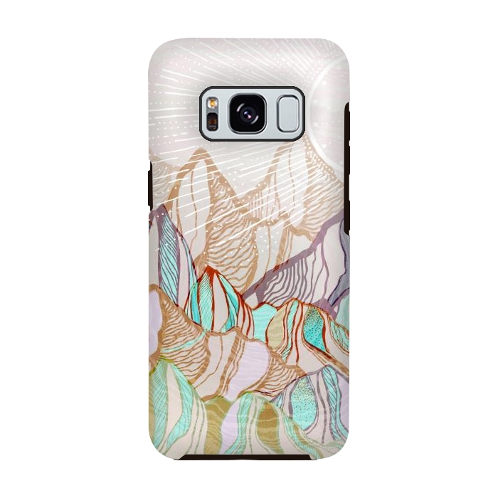 Galaxy S8 StrongFit Mountain Tops by Rose Halsey