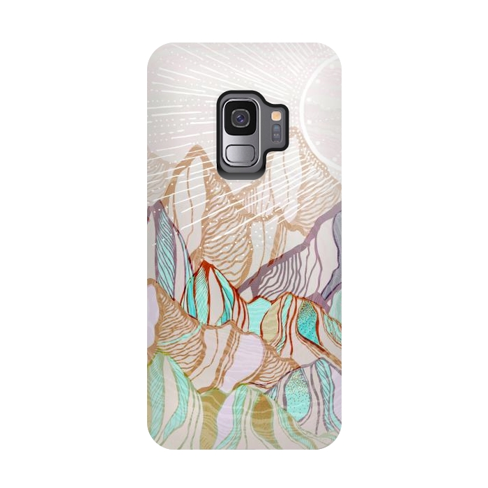 Galaxy S9 StrongFit Mountain Tops by Rose Halsey