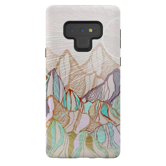 Galaxy Note 9 StrongFit Mountain Tops by Rose Halsey