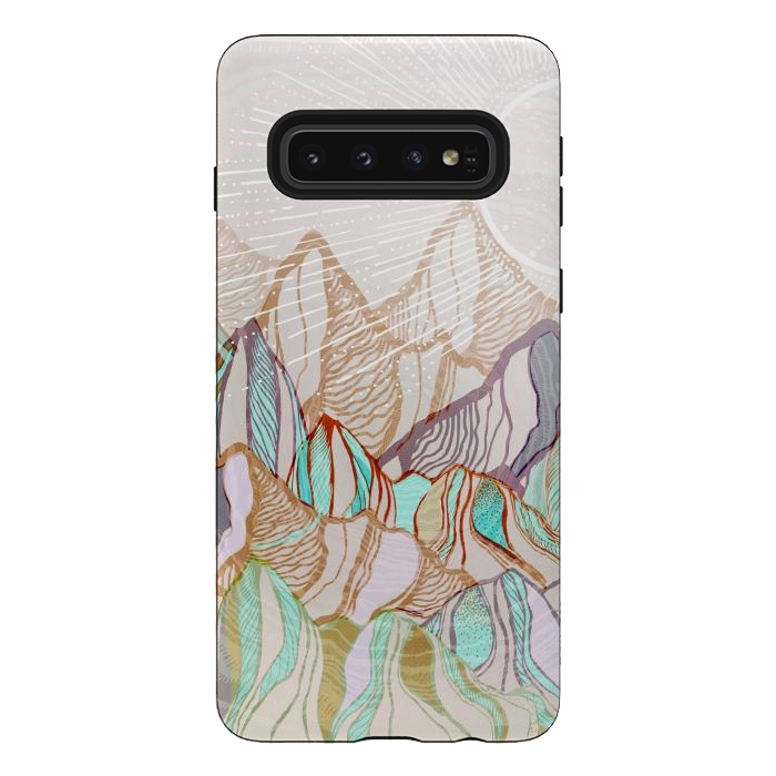 Galaxy S10 StrongFit Mountain Tops by Rose Halsey