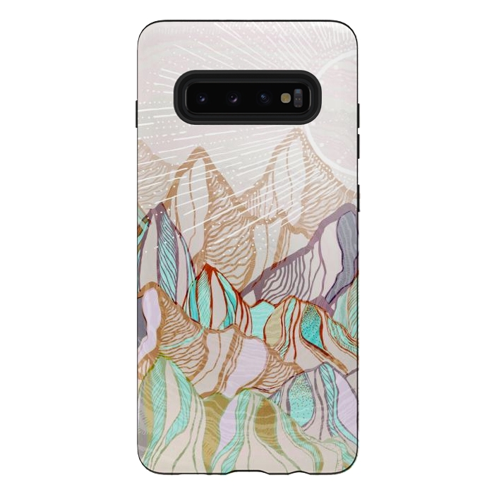 Galaxy S10 plus StrongFit Mountain Tops by Rose Halsey