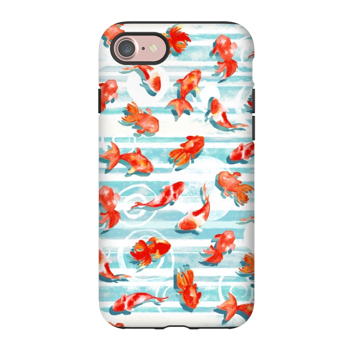 iPhone 7 StrongFit Watercolor Goldfish  by Tigatiga