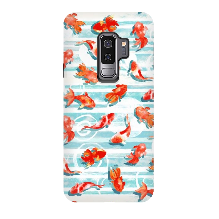 Galaxy S9 plus StrongFit Watercolor Goldfish  by Tigatiga