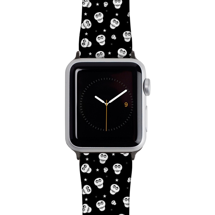 Watch 42mm / 44mm Strap PU leather Skull Stars by TMSarts