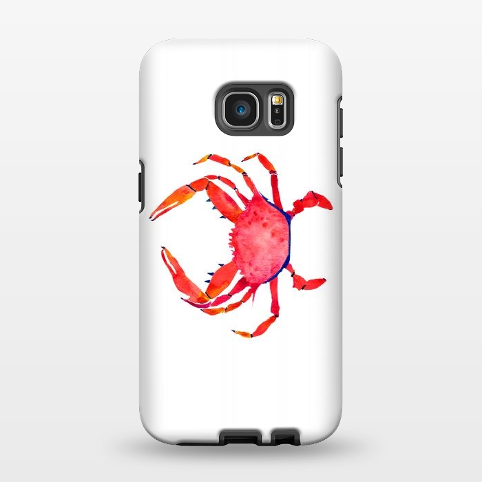 Galaxy S7 EDGE StrongFit Red Crab by Amaya Brydon