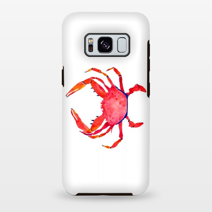 Galaxy S8 plus StrongFit Red Crab by Amaya Brydon