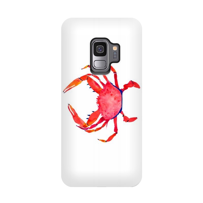 Galaxy S9 StrongFit Red Crab by Amaya Brydon
