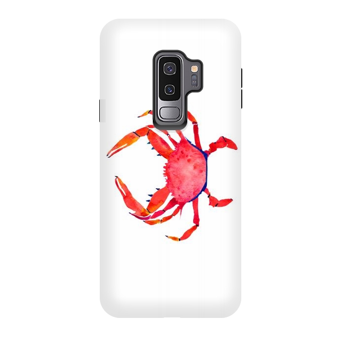 Galaxy S9 plus StrongFit Red Crab by Amaya Brydon