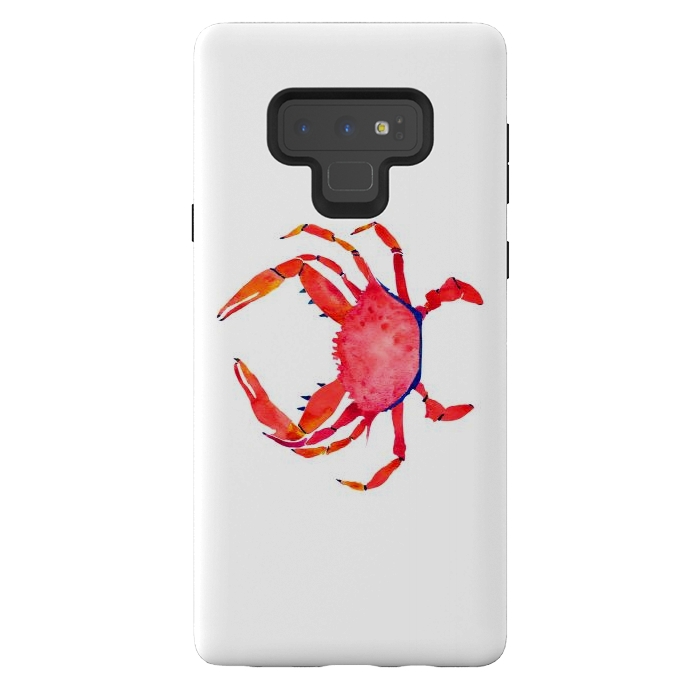 Galaxy Note 9 StrongFit Red Crab by Amaya Brydon