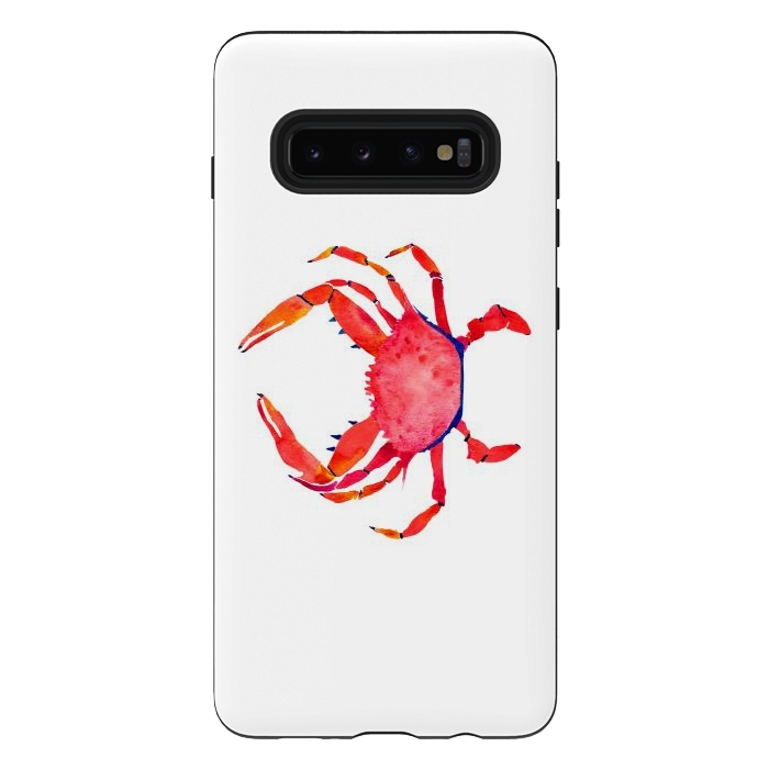 Galaxy S10 plus StrongFit Red Crab by Amaya Brydon