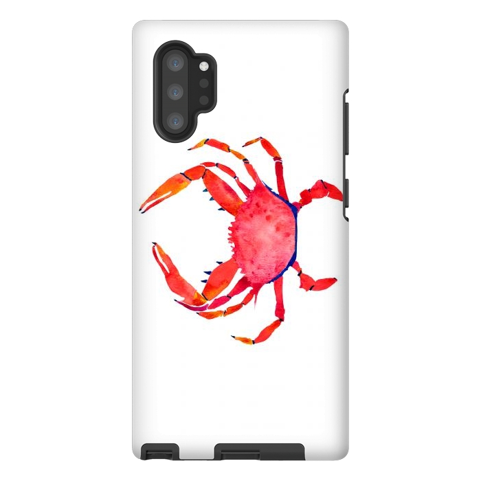 Galaxy Note 10 plus StrongFit Red Crab by Amaya Brydon