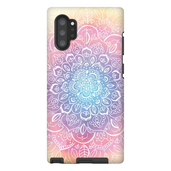 Galaxy Note 10 plus StrongFit Rainbow Dust Mandala by Tangerine-Tane