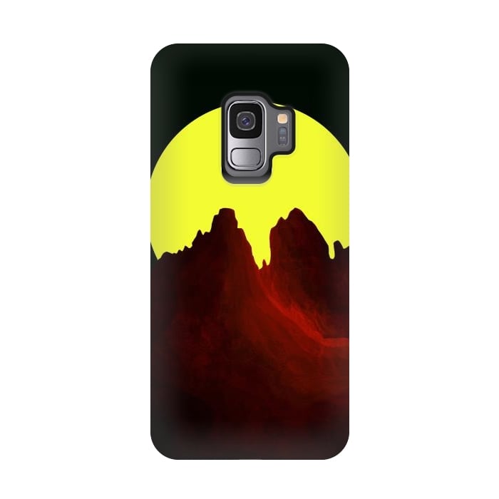Galaxy S9 StrongFit The great yellow moon by Steve Wade (Swade)