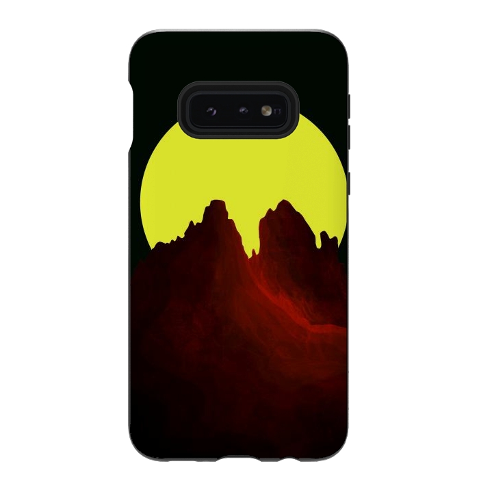 Galaxy S10e StrongFit The great yellow moon by Steve Wade (Swade)