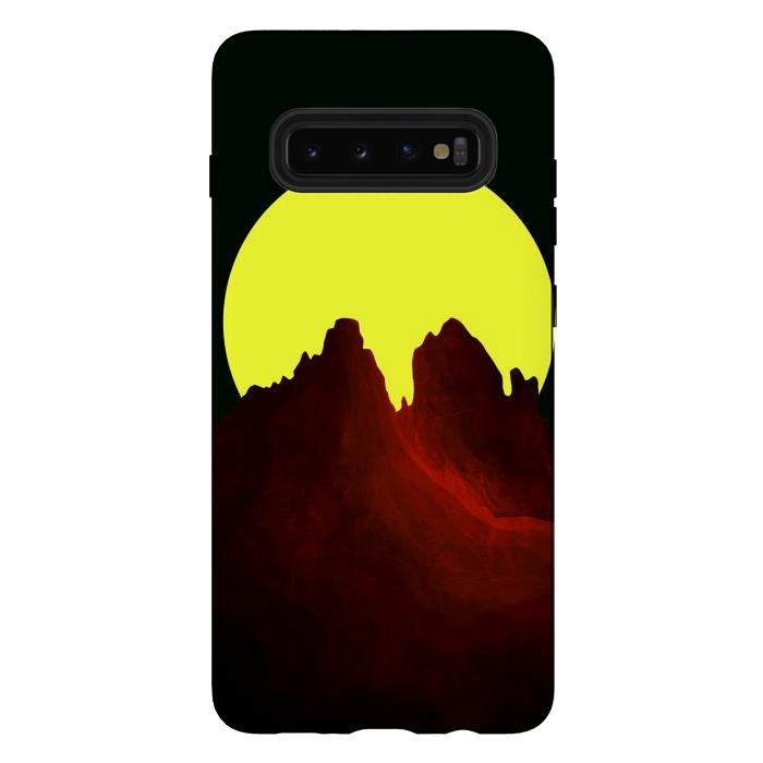 Galaxy S10 plus StrongFit The great yellow moon by Steve Wade (Swade)