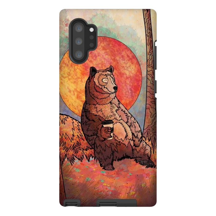 Galaxy Note 10 plus StrongFit The relaxing bear by Steve Wade (Swade)