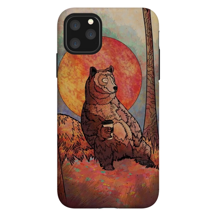iPhone 11 Pro Max StrongFit The relaxing bear by Steve Wade (Swade)