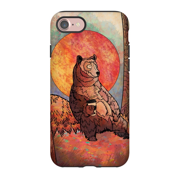 iPhone 7 StrongFit The relaxing bear by Steve Wade (Swade)