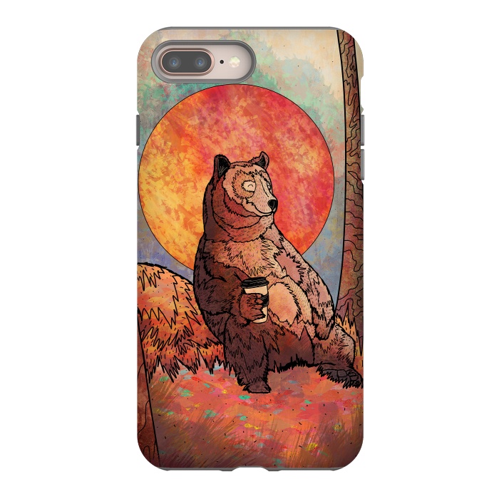iPhone 7 plus StrongFit The relaxing bear by Steve Wade (Swade)